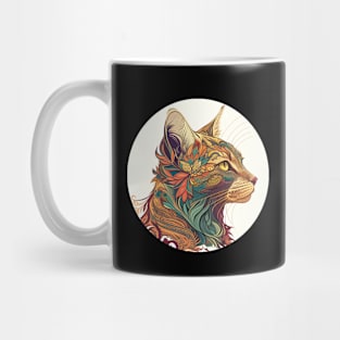 Lady Cat Hippy Beautiful - Love Cat BoHo Mug